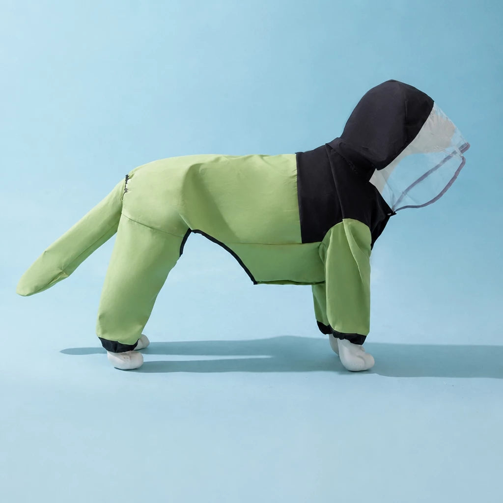 Four-Leg Waterproof Raincoat for Medium & Large Dogs