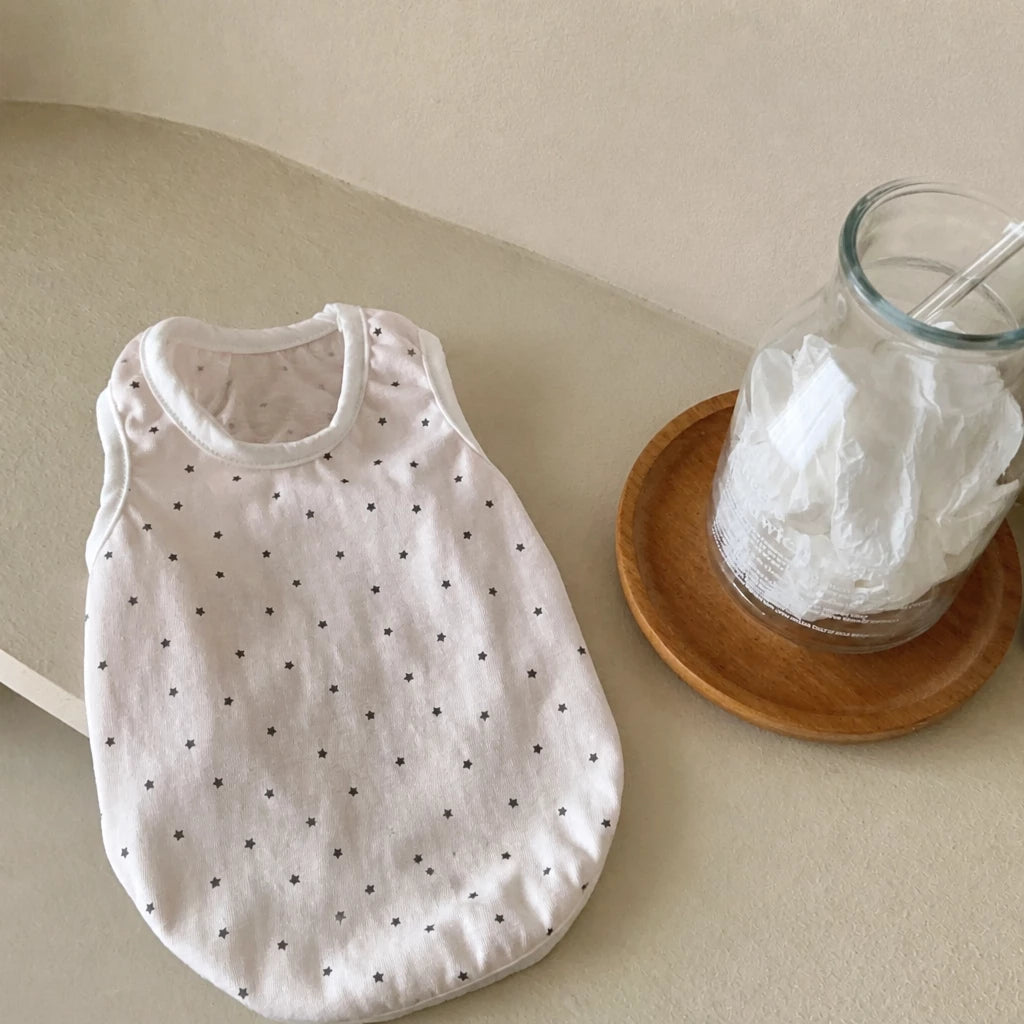 Lightweight Star-Print Sleeveless Pet Shirt for Dogs and Cats