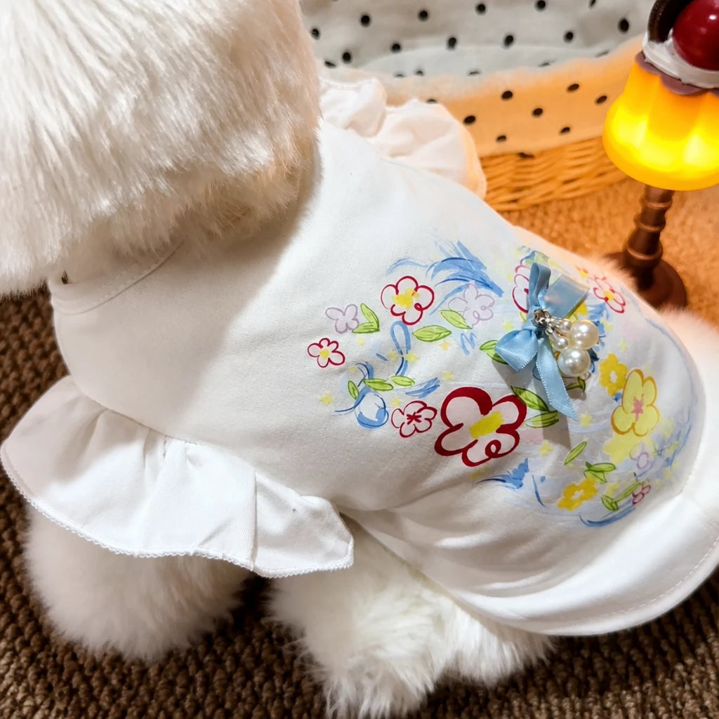 Bow Tie Flutter-Sleeve Pet Vest