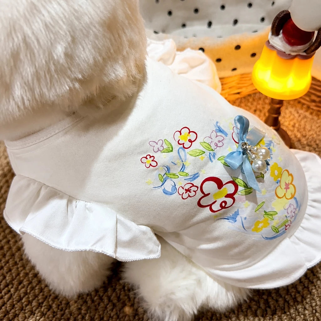 Bow Tie Flutter-Sleeve Pet Vest