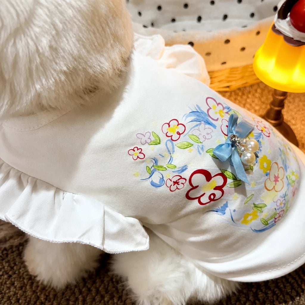 Bow Tie Flutter-Sleeve Pet Vest
