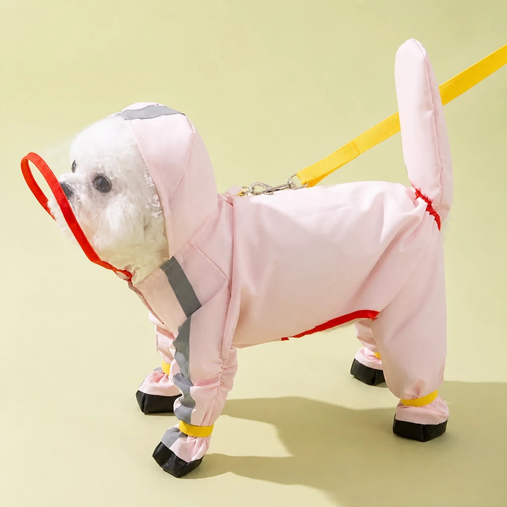 Waterproof Four-Leg Raincoat for Small Dogs