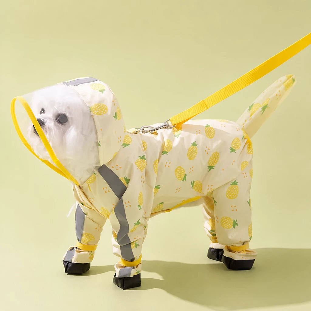 Waterproof Four-Leg Raincoat for Small Dogs