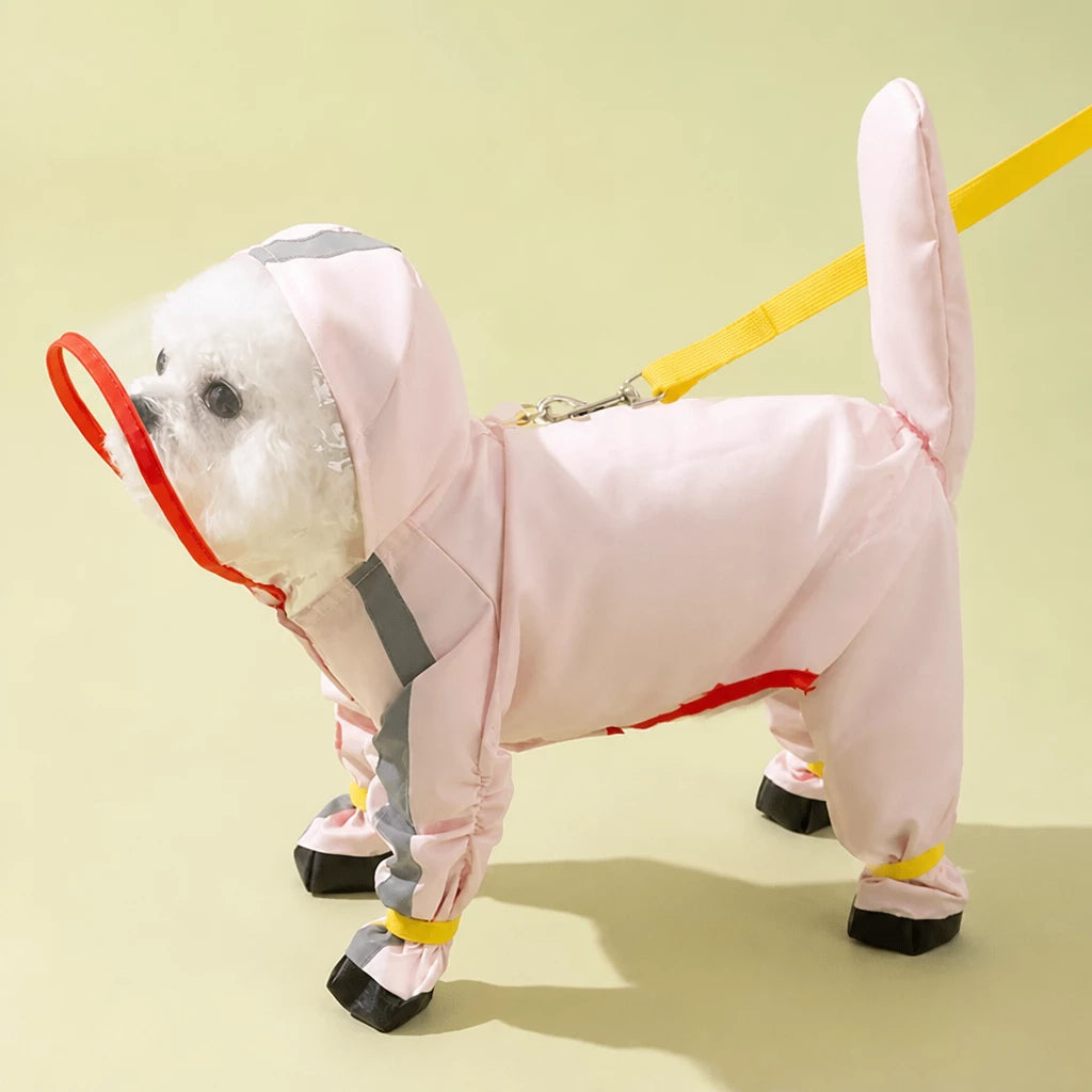 Waterproof Four-Leg Raincoat for Small Dogs