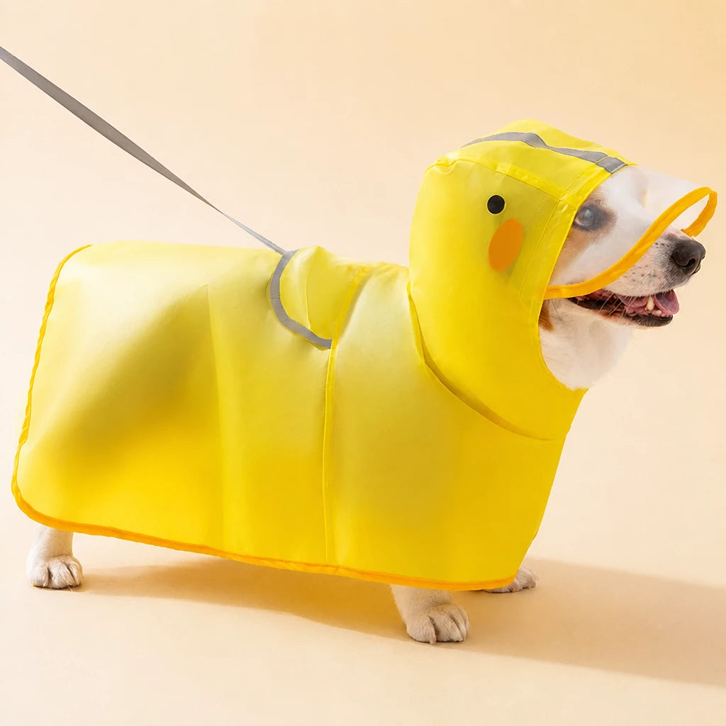 Dog Raincoat with Belly Coverage for Small to Medium Dogs
