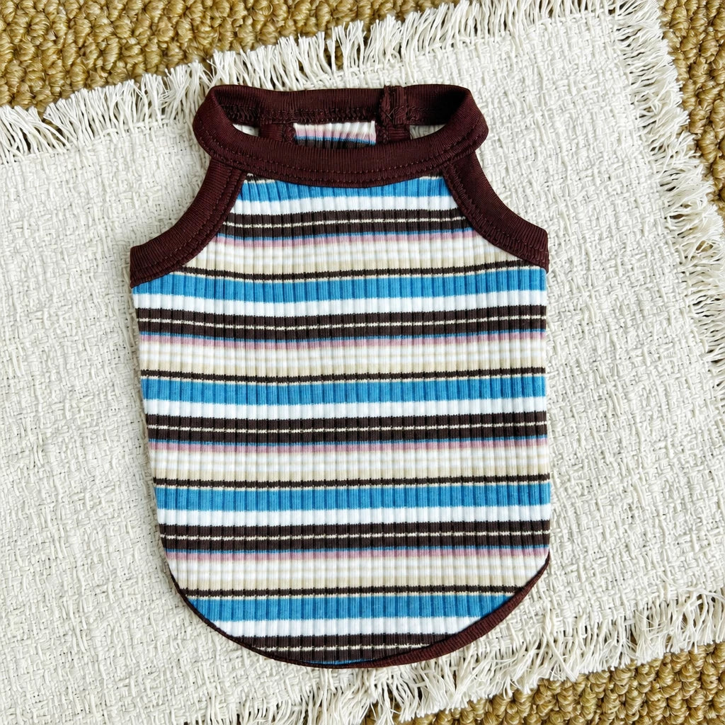 Summer Striped Cotton Pet Tank Top