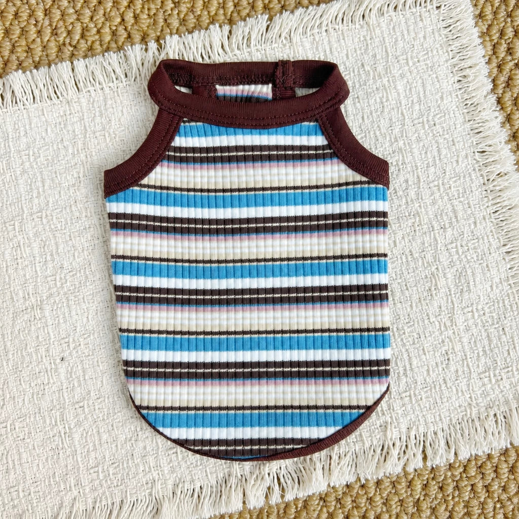 Summer Striped Cotton Pet Tank Top