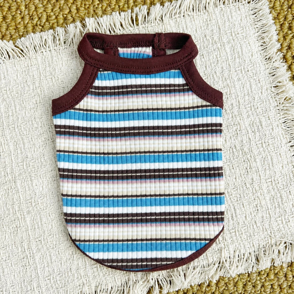 Summer Striped Cotton Pet Tank Top