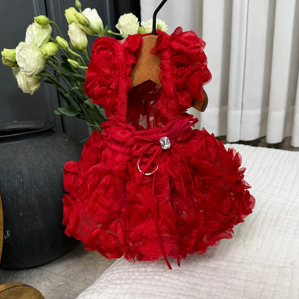 Pet Summer Dress with Suspender-Style Straps