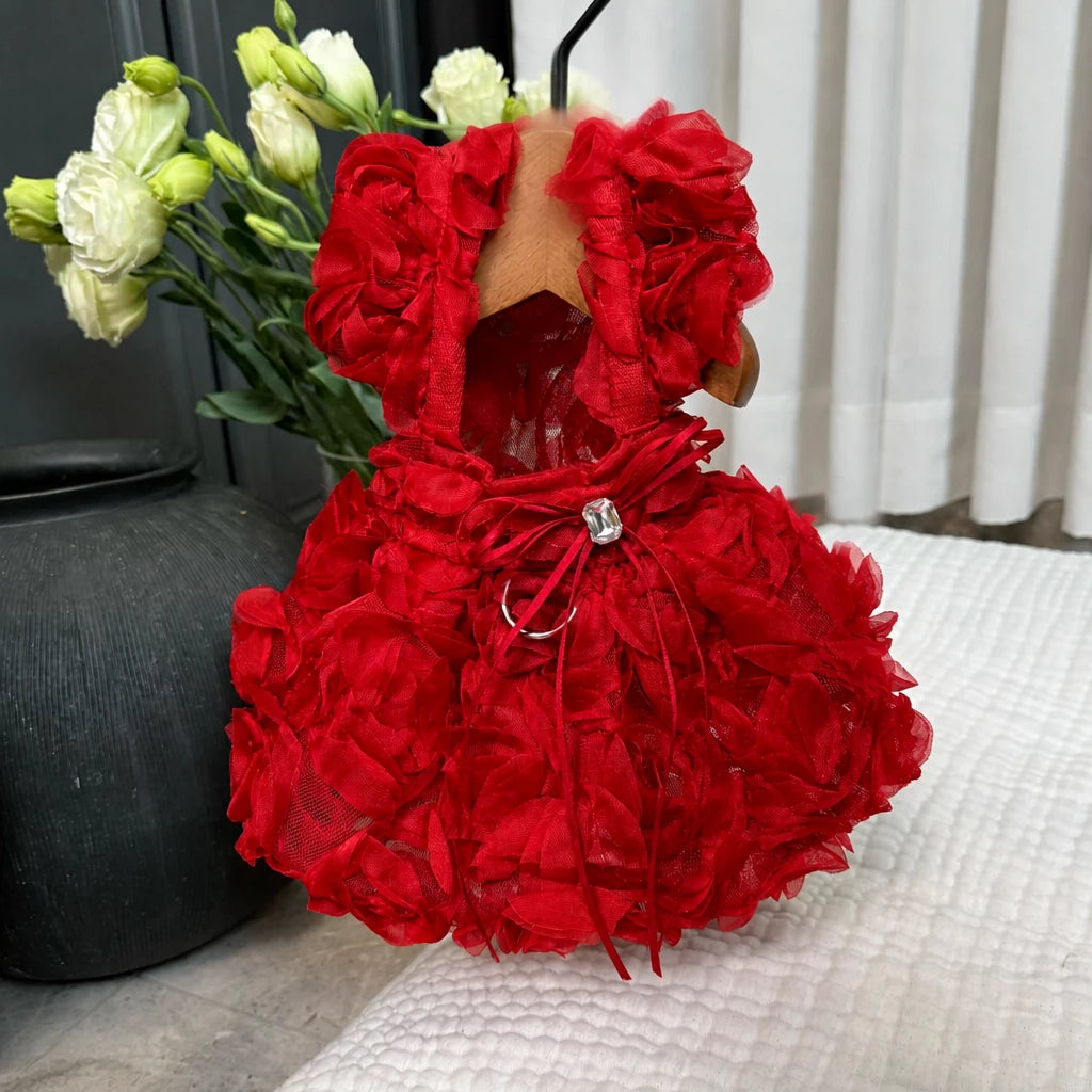 Pet Summer Dress with Suspender-Style Straps