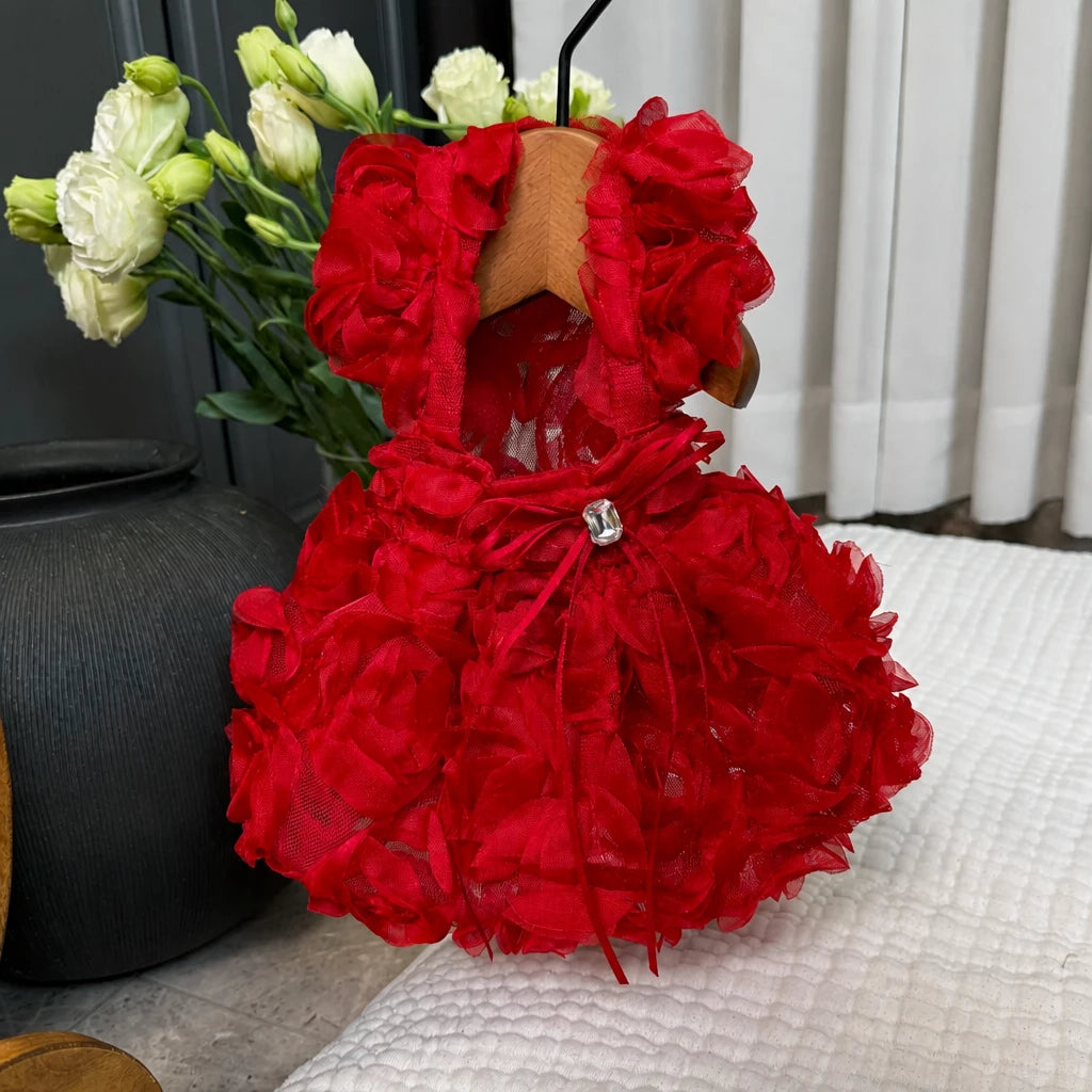 Pet Summer Dress with Suspender-Style Straps