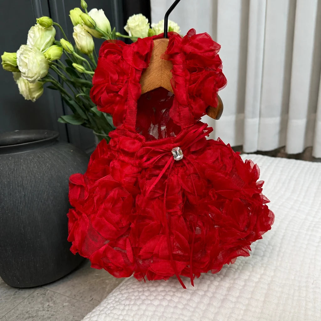 Pet Summer Dress with Suspender-Style Straps
