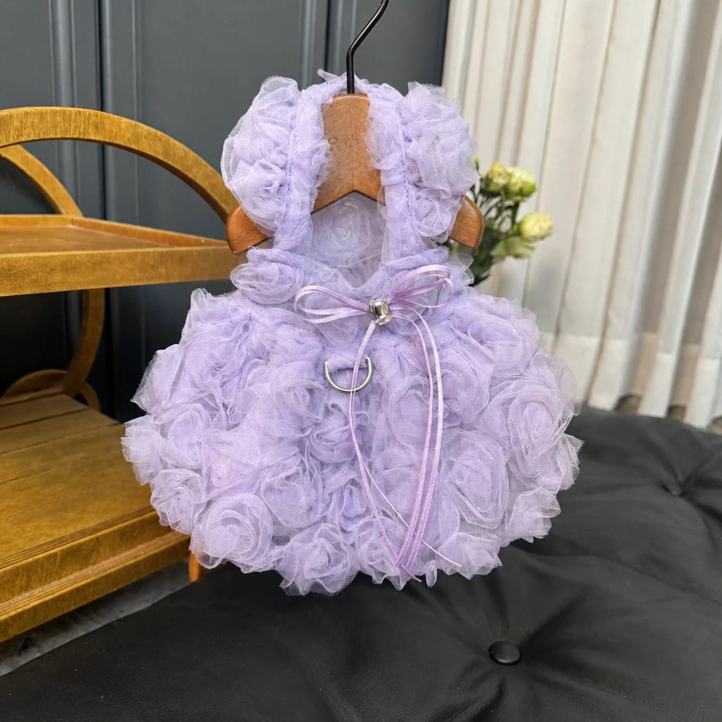 Pet Summer Dress with Suspender-Style Straps
