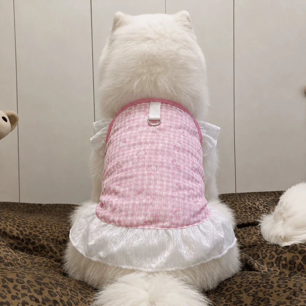 Lightweight Mesh Dog Dress for Warm-Weather Lounging