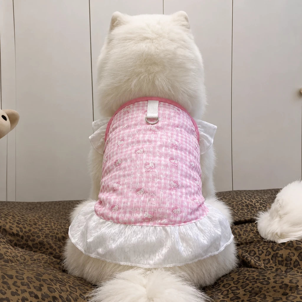 Lightweight Mesh Dog Dress for Warm-Weather Lounging