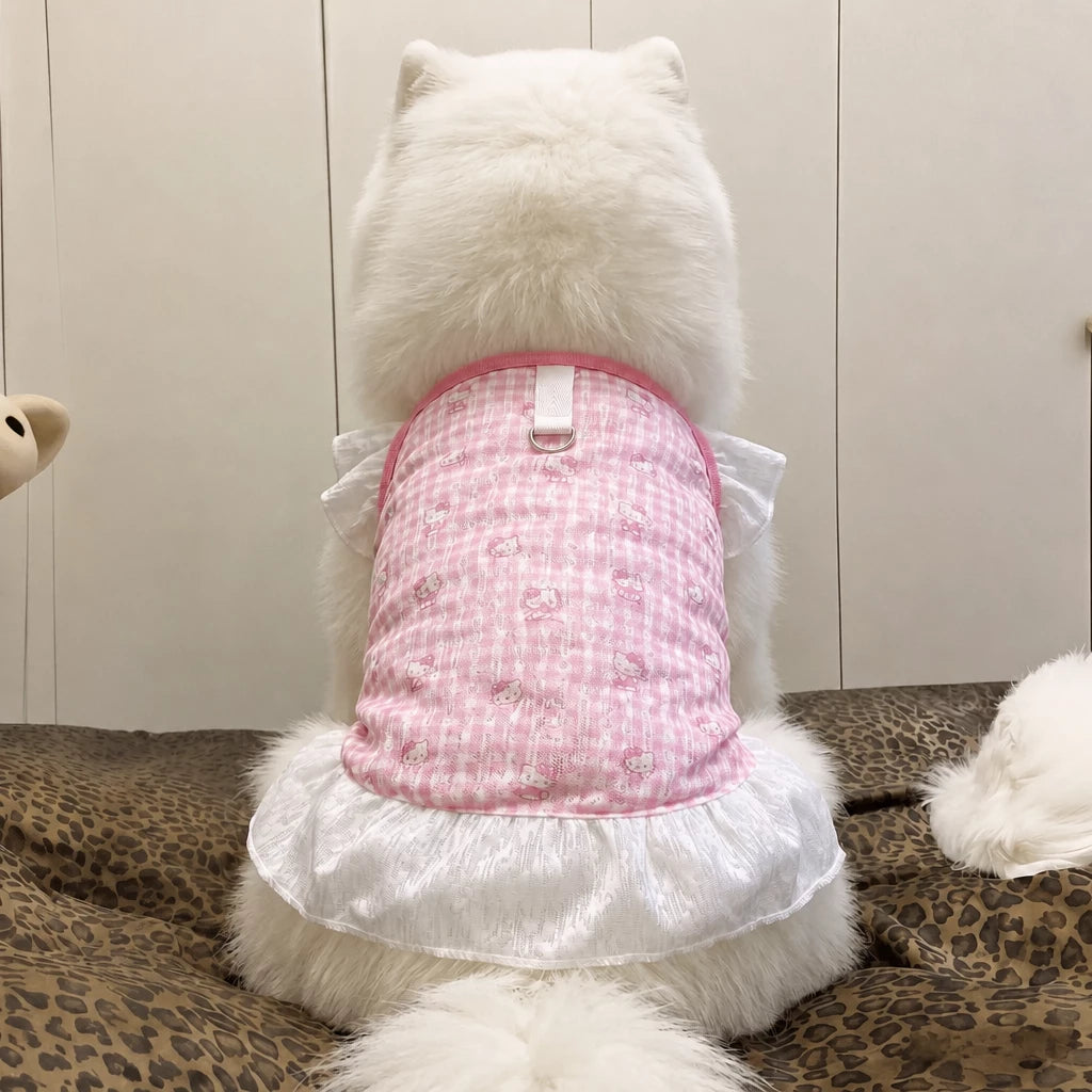 Lightweight Mesh Dog Dress for Warm-Weather Lounging