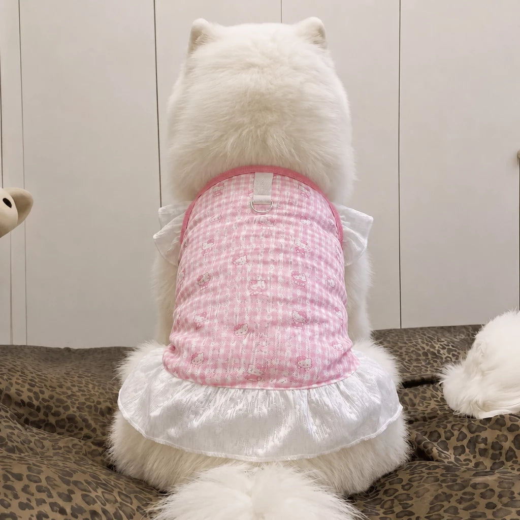 Lightweight Mesh Dog Dress for Warm-Weather Lounging