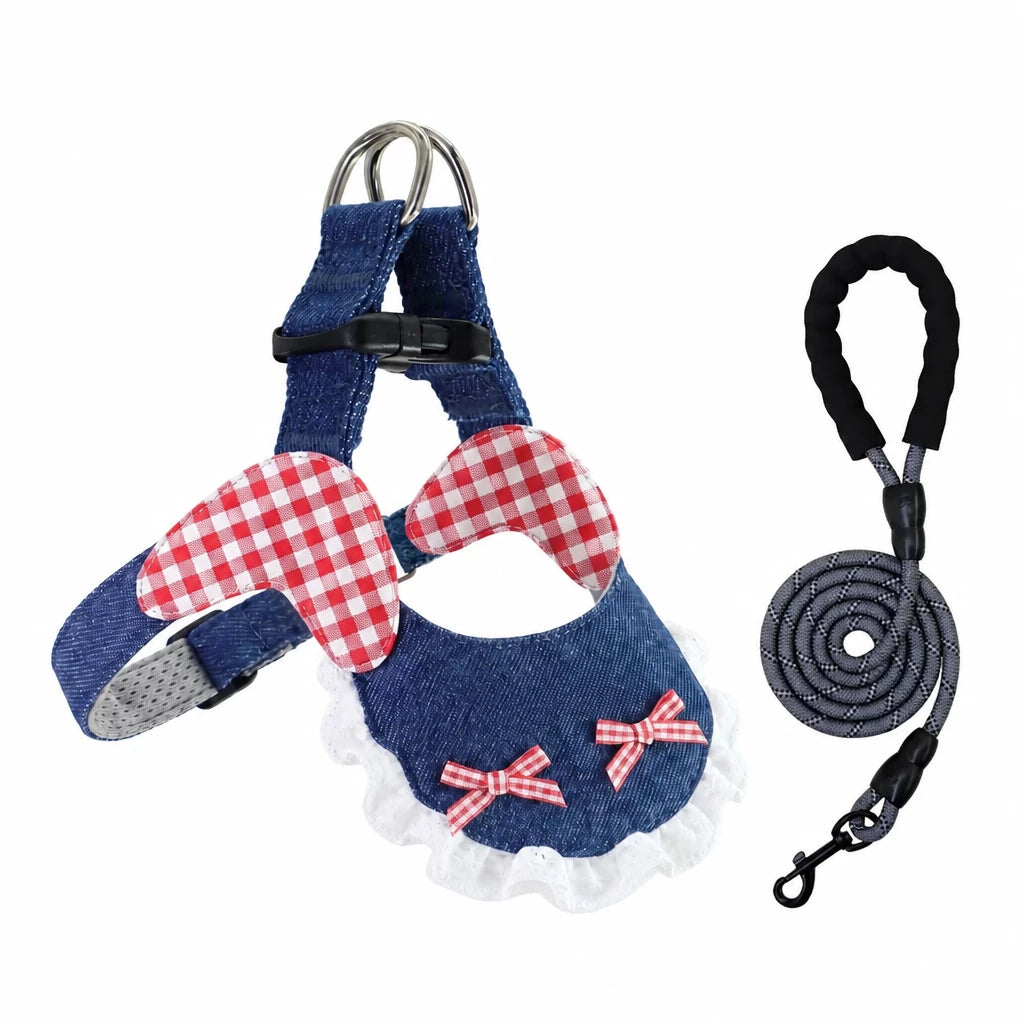 Dog Harness and Leash Set for Small to Medium Dogs