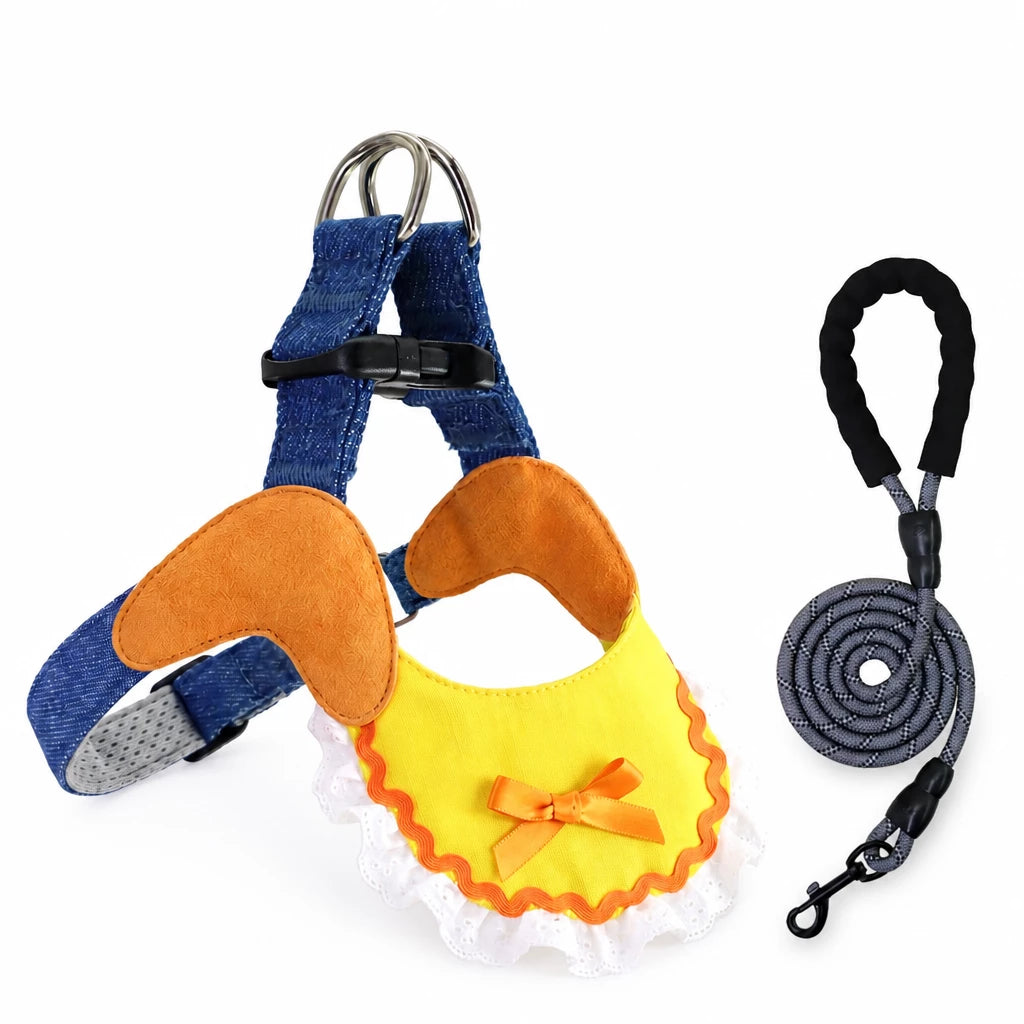 Dog Harness and Leash Set for Small to Medium Dogs