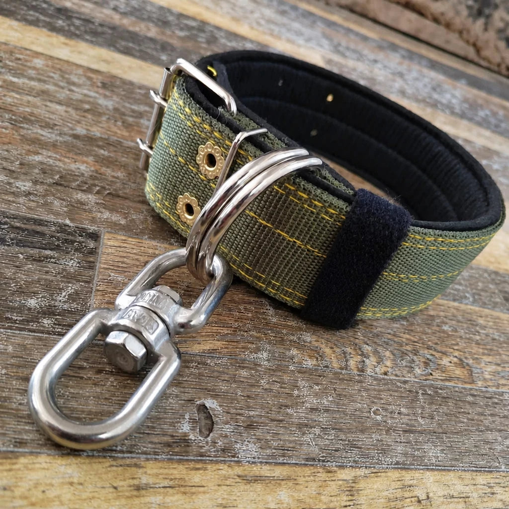 Heavy-Duty Nylon Dog Collar with Figure-8 Swivel Ring