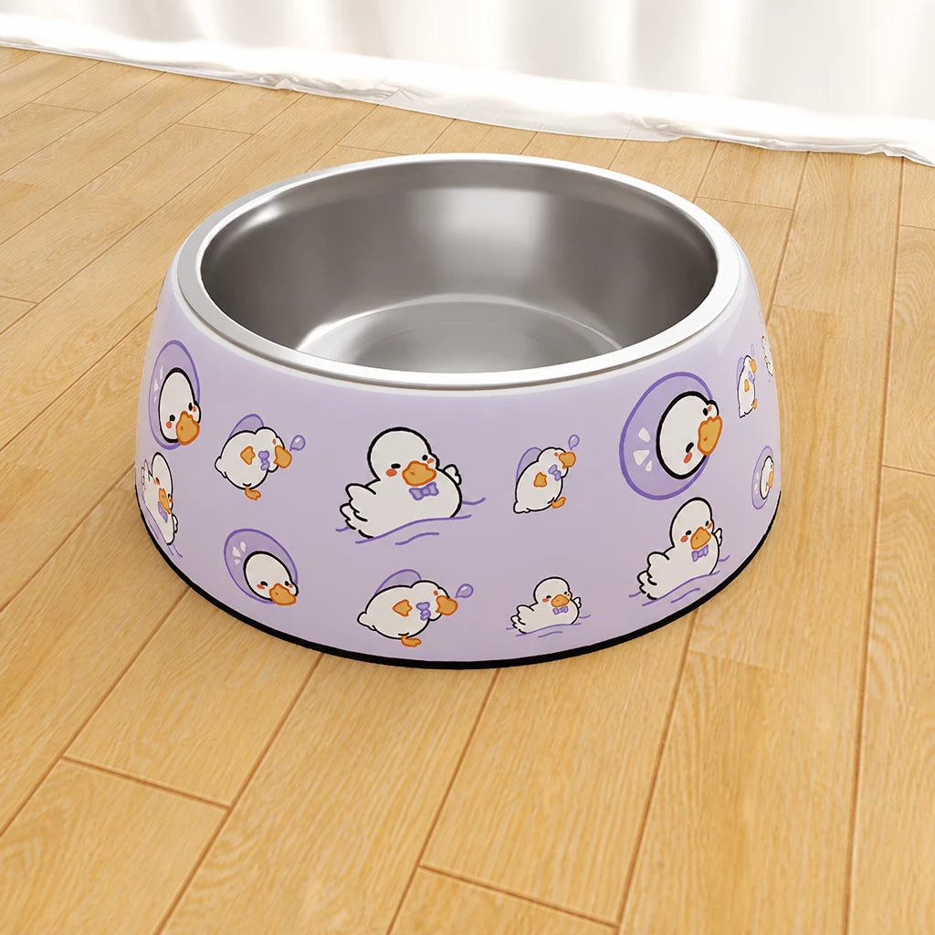 Tip-Resistant Stainless Steel Pet Bowl for Dogs and Cats