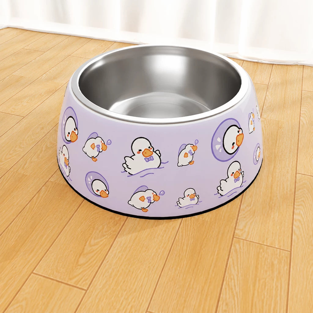 Tip-Resistant Stainless Steel Pet Bowl for Dogs and Cats