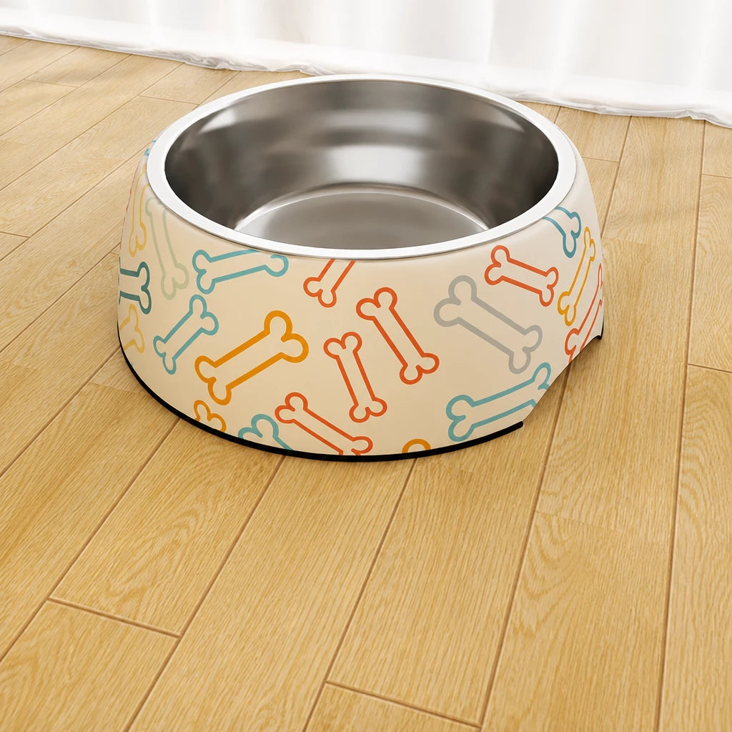 Tip-Resistant Stainless Steel Pet Bowl for Dogs and Cats