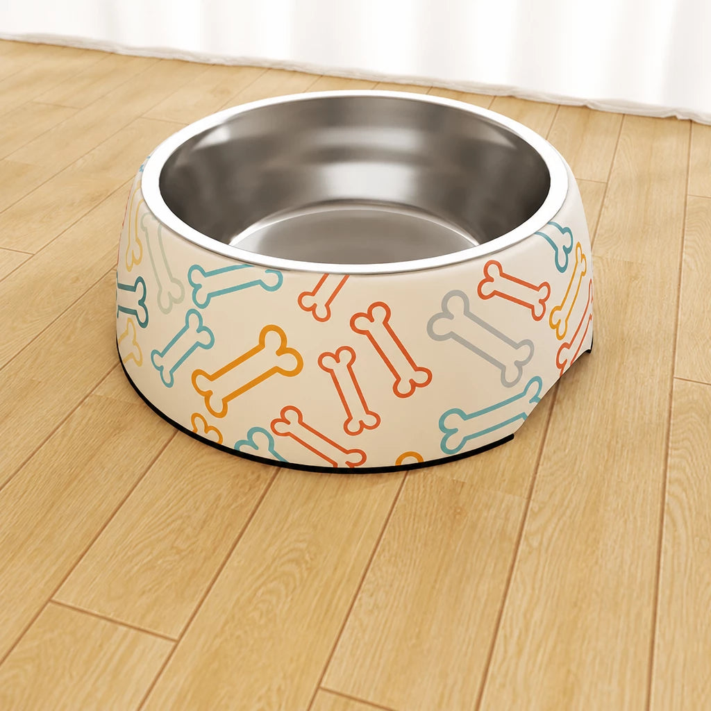 Tip-Resistant Stainless Steel Pet Bowl for Dogs and Cats