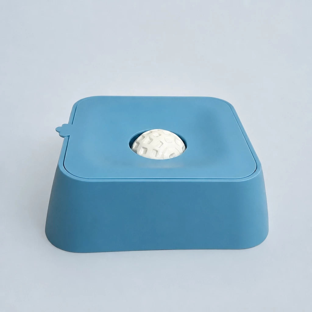 Pet Slow Feeder Bowl with Lick Ball and Water Dish