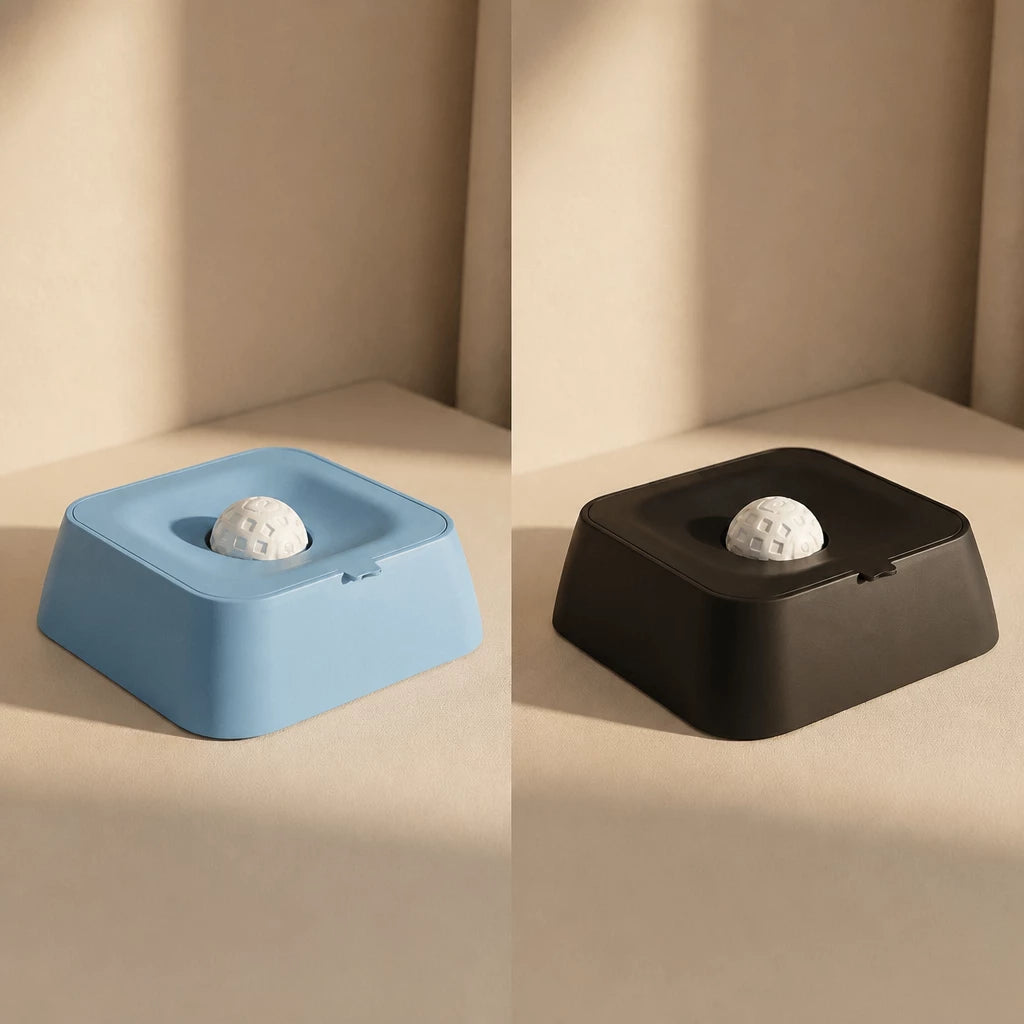 Pet Slow Feeder Bowl with Lick Ball and Water Dish