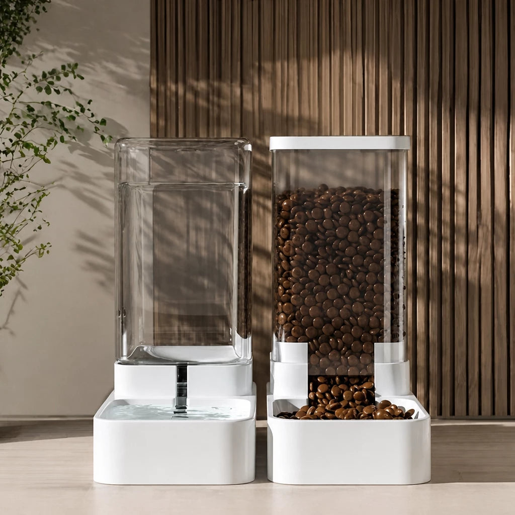 Elevated Dog & Cat Feeding Station with Water Dispenser