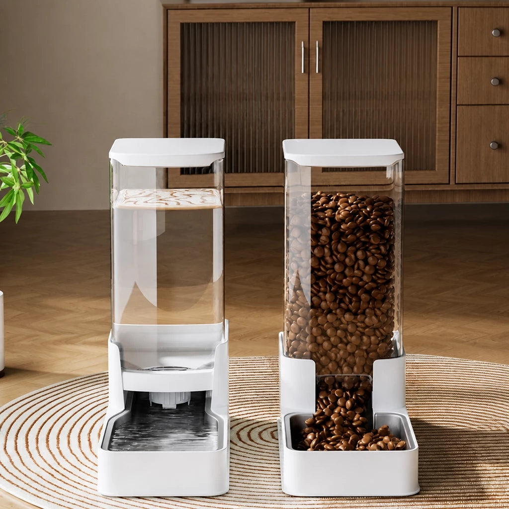 Elevated Dog & Cat Feeding Station with Water Dispenser