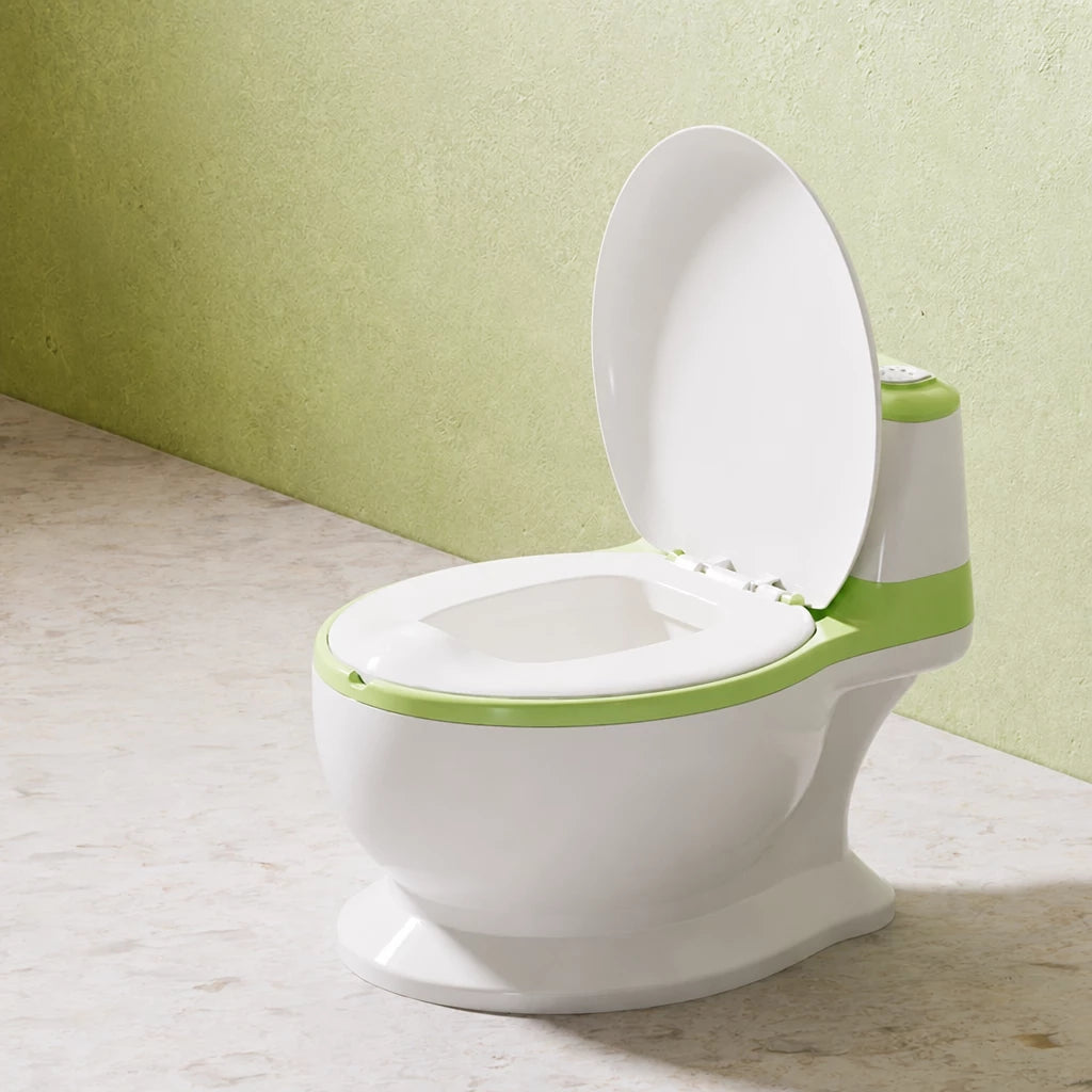 Wide-Mouth Toilet-Shaped Plastic Water Bowl for Cats