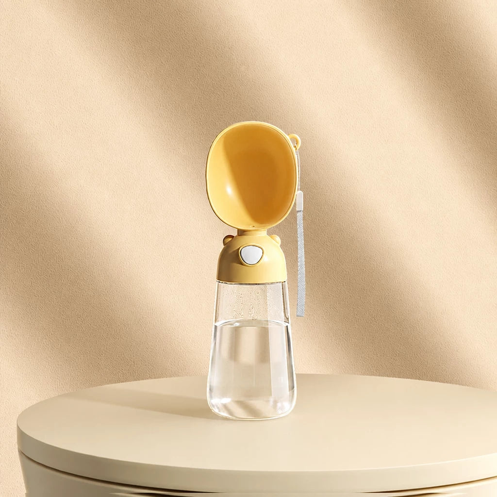 Portable Dog Water Bottle with Built-In Drinking Cup for Walks