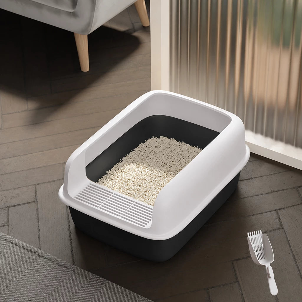 Enclosed Cat Litter Box with Scoop