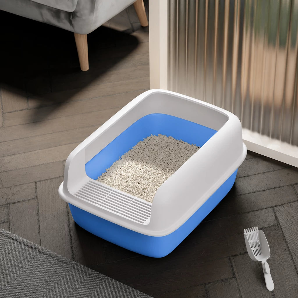 Enclosed Cat Litter Box with Scoop