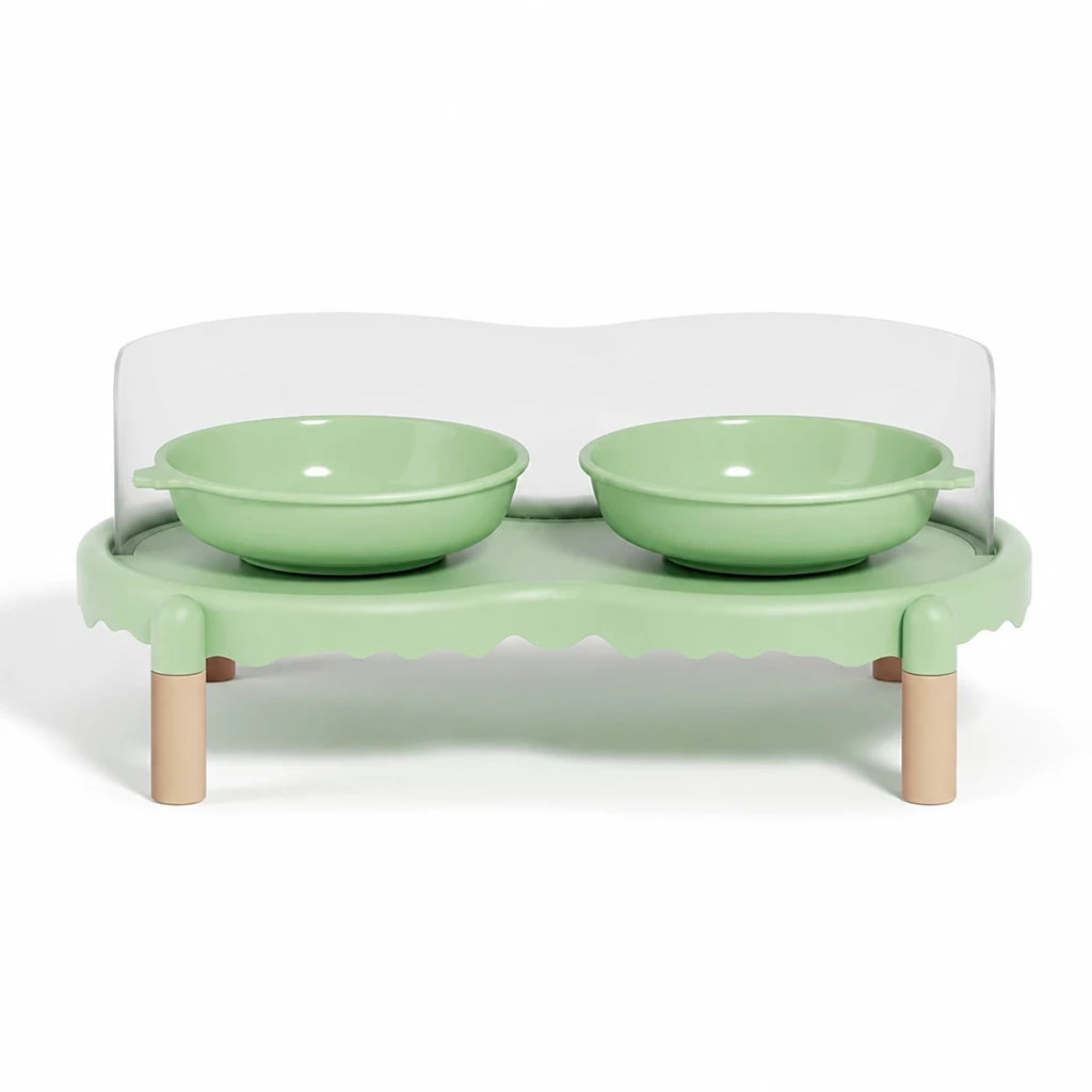 Elevated Ceramic Pet Bowl Stand for Cats and Dogs