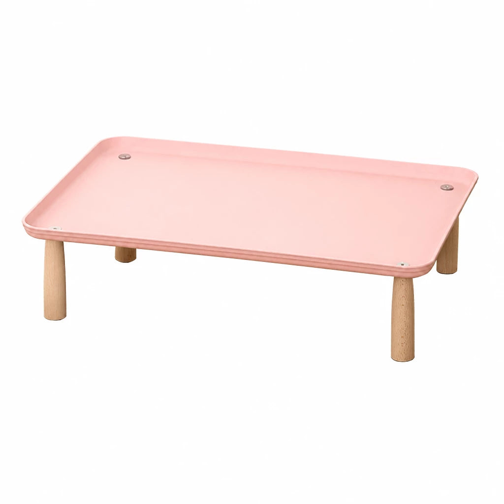 Elevated Pet Feeding Stand with Wooden Legs