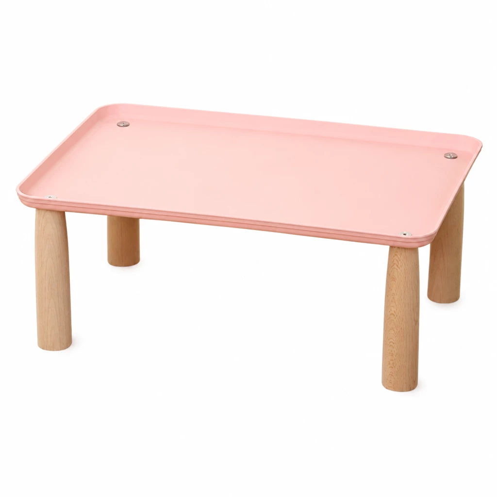 Elevated Pet Feeding Stand with Wooden Legs