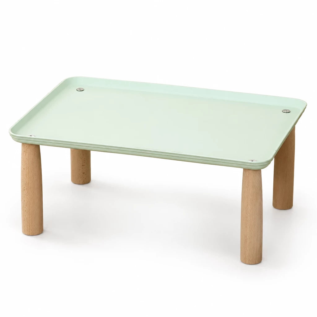Elevated Pet Feeding Stand with Wooden Legs