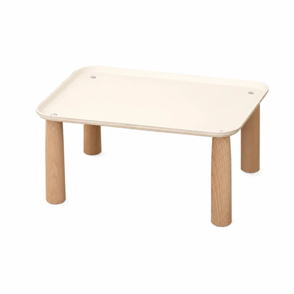 Elevated Pet Feeding Stand with Wooden Legs