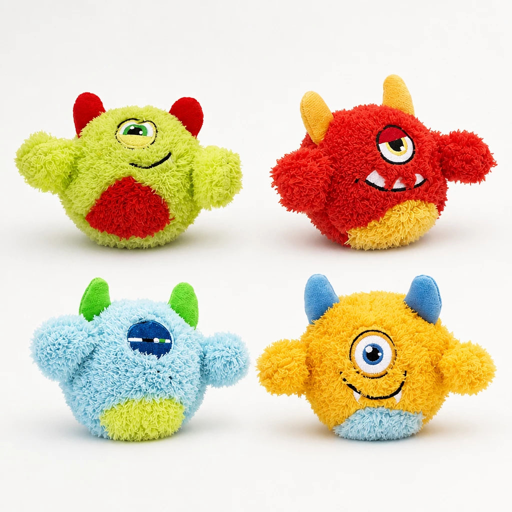 Monster Dragon Egg Squeaky Plush Dog Toy for Small & Medium Dogs
