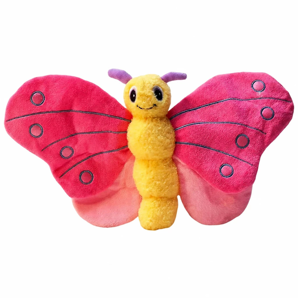 Corduroy Butterfly Squeaky Dog Toy