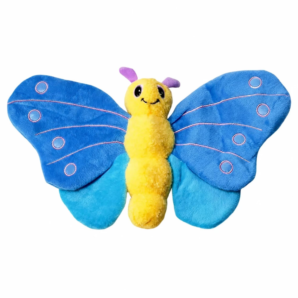 Corduroy Butterfly Squeaky Dog Toy