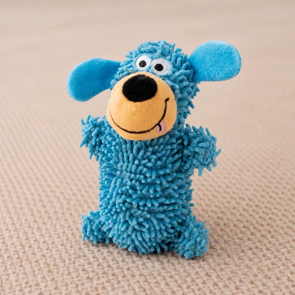 Squeaky Fleece Mop Dog Toy