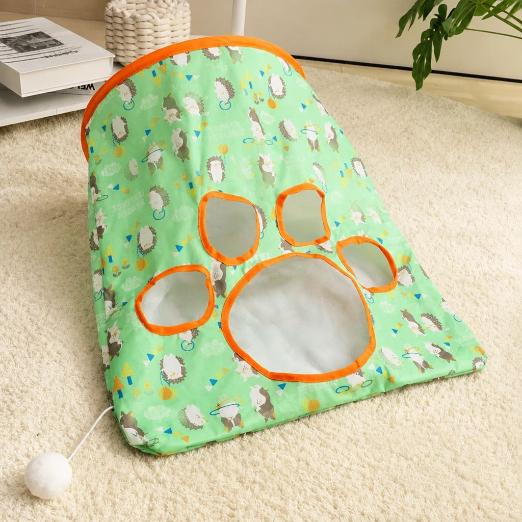 Foldable Oxford Cloth Cat Tunnel Toy with Crinkle Sound