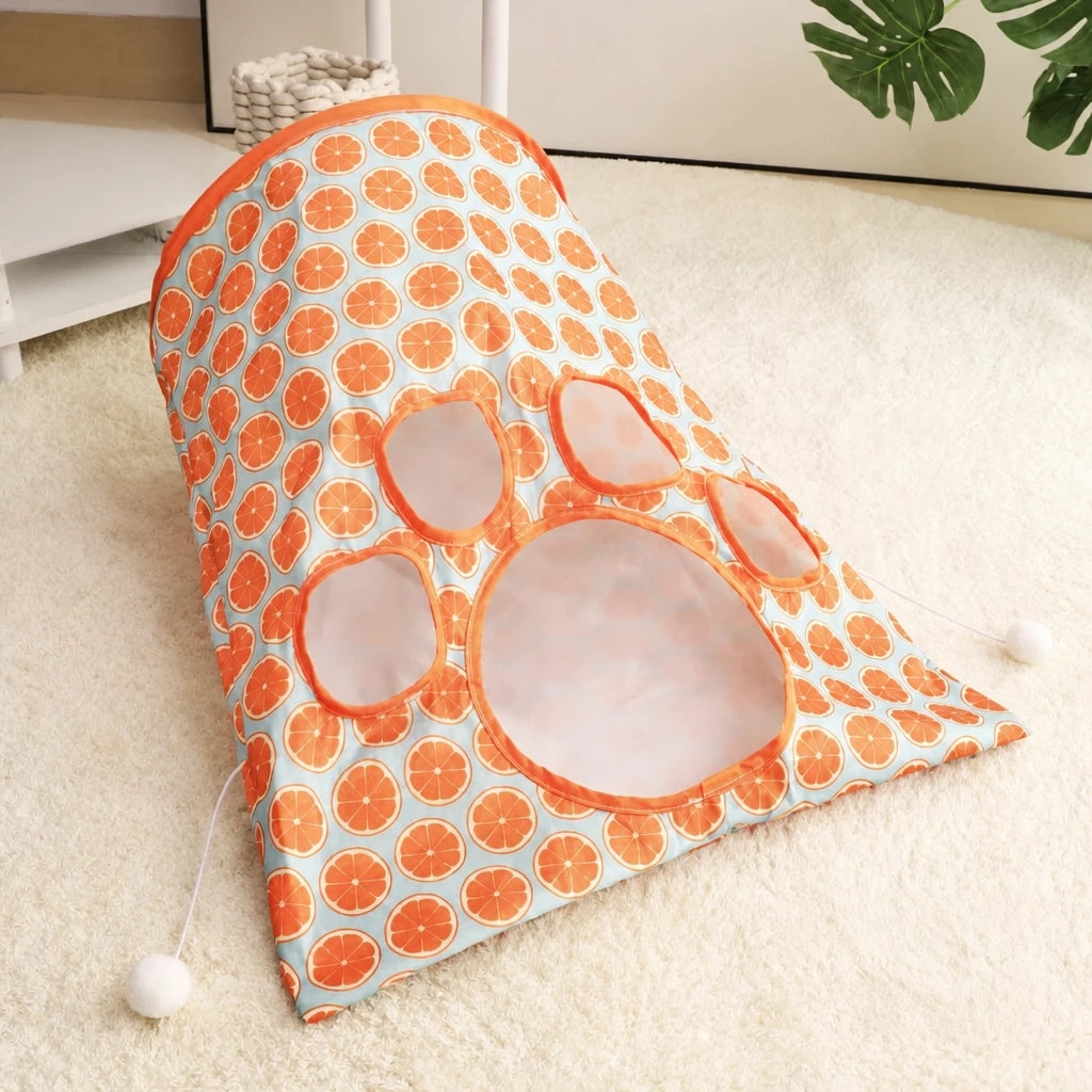 Foldable Oxford Cloth Cat Tunnel Toy with Crinkle Sound