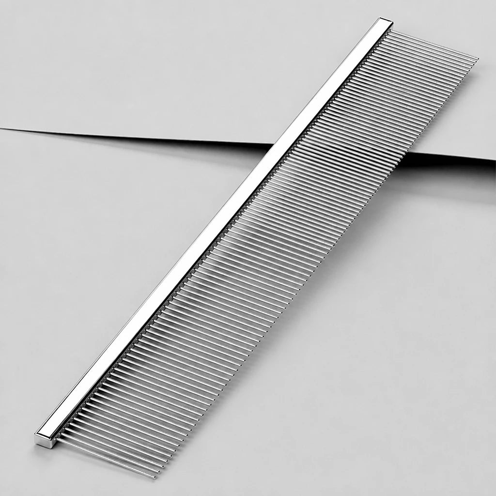 Fine-Tooth Pet Grooming Comb for Long-Haired Cats and Dogs