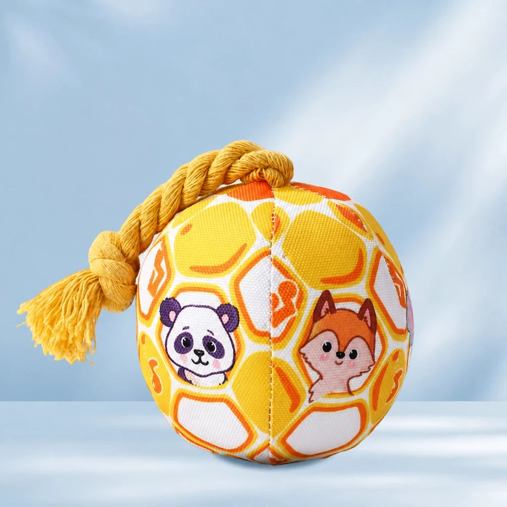 Unicorn Plush Squeaky Ball Toy for Small Dogs, 3.9-Inch