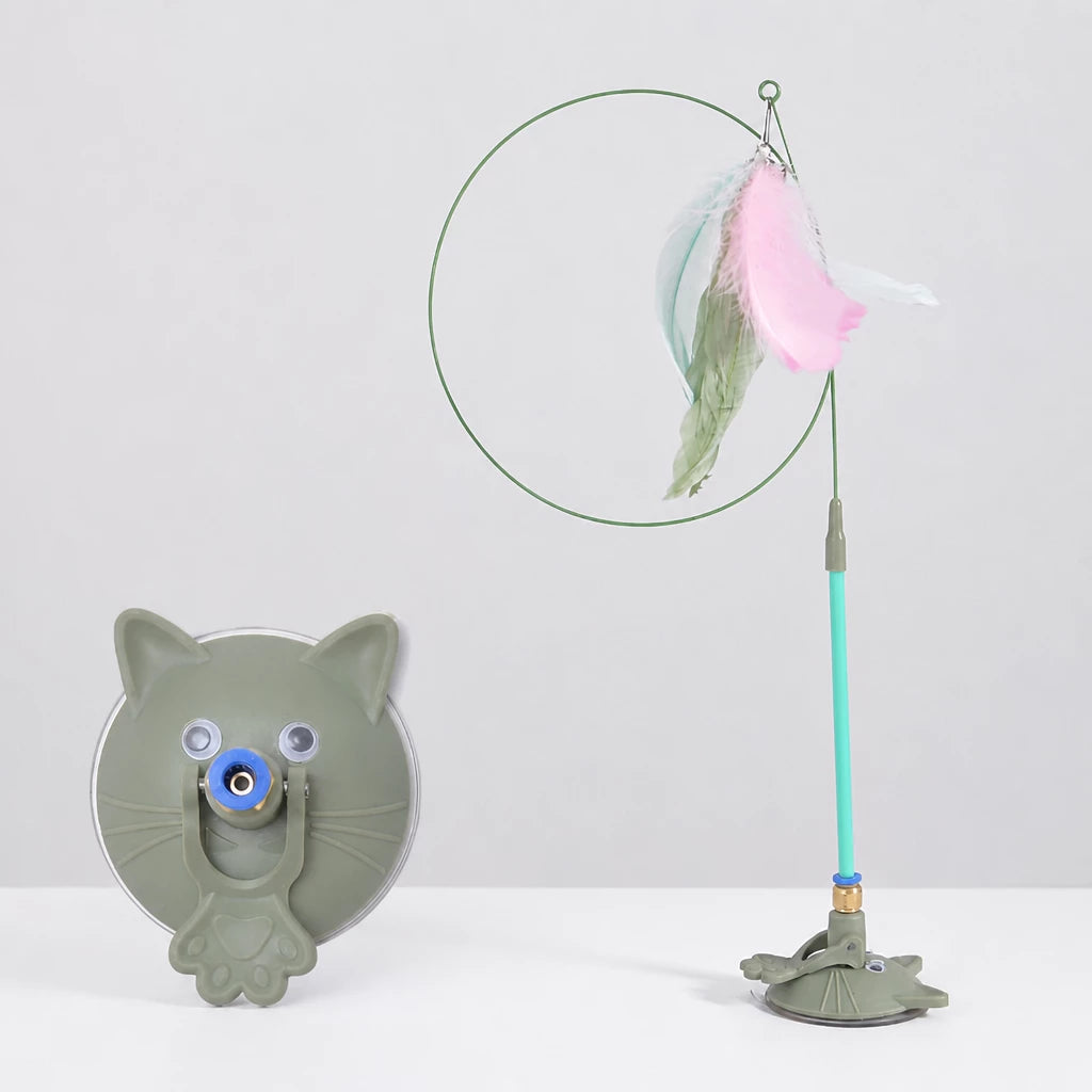 Suction Cup Cat Teaser Wand Toy